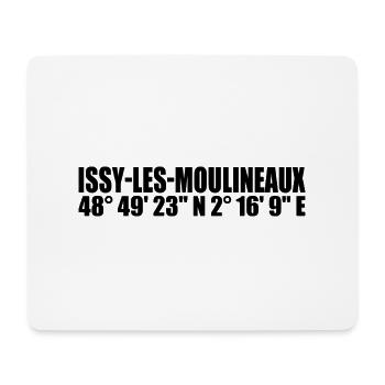 Issy-les-Moulineaux coordinates - Mouse Pad (horizontal) - white - Front