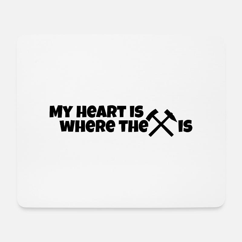 Erzgebirge heimatliebe Herz - Mousepad (Querformat) - Weiß