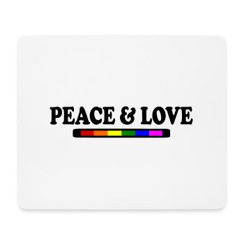 Peace and love - Mouse Pad (horizontal) - white - Front
