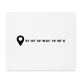 Tarragona coordinates - Mouse Pad (horizontal) - white - Front