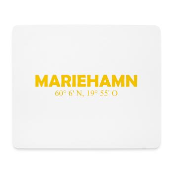 Mariehamn - Finlande - Coordonnées - Longitude - Tapis de souris (format paysage) - blanc - Devant