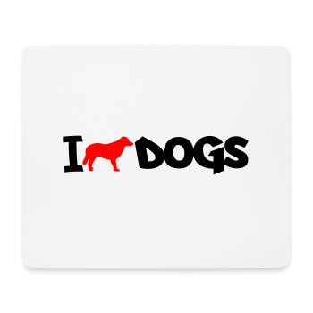 dog i love 02 - Mousepad (Querformat) - Weiß - Vorne