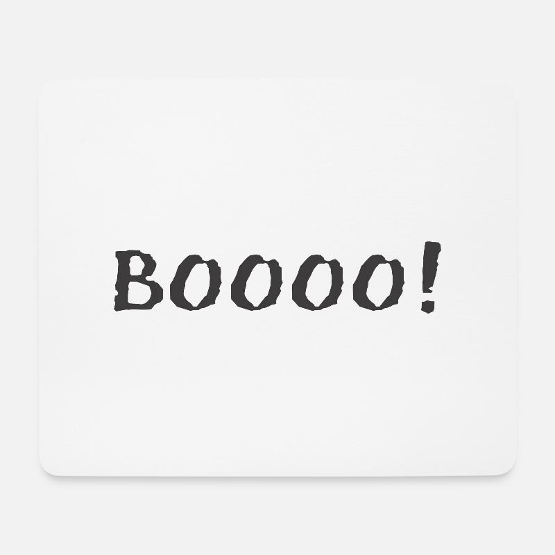 BOOOO - Mousepad (Querformat) - Weiß