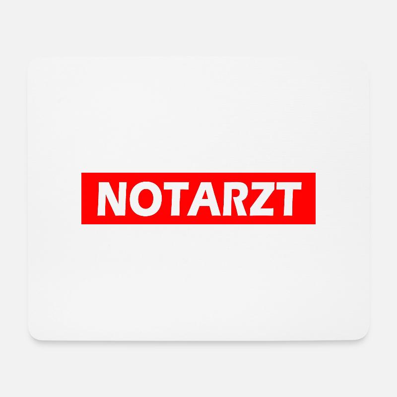 Notarzt - Mousepad (Querformat) - Weiß