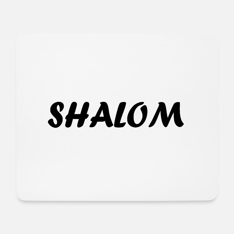 Shalom - Mousepad (Querformat) - Weiß