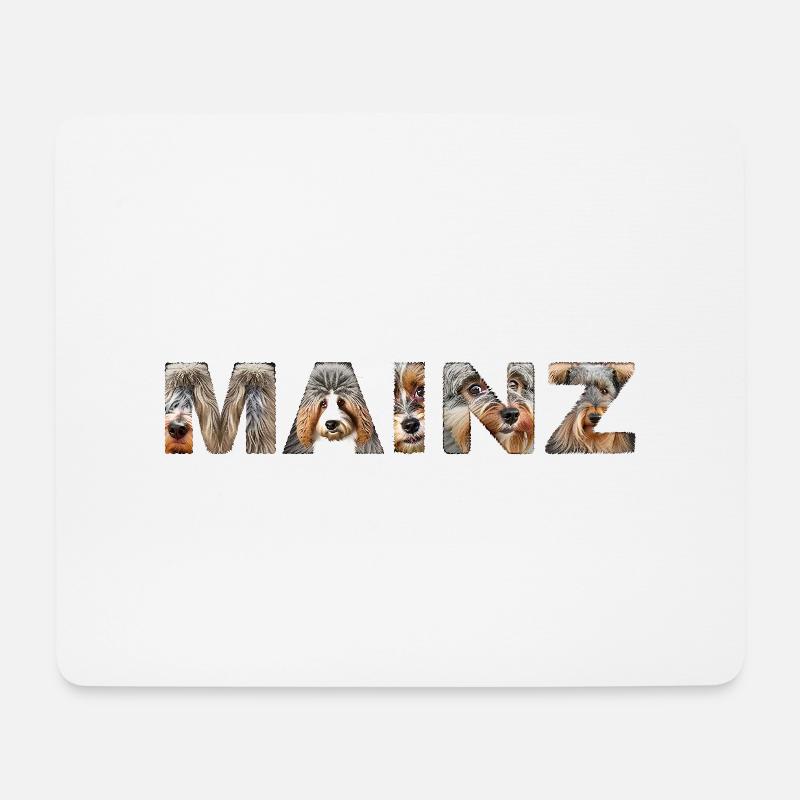 Mainz Hund - Mousepad (Querformat) - Weiß