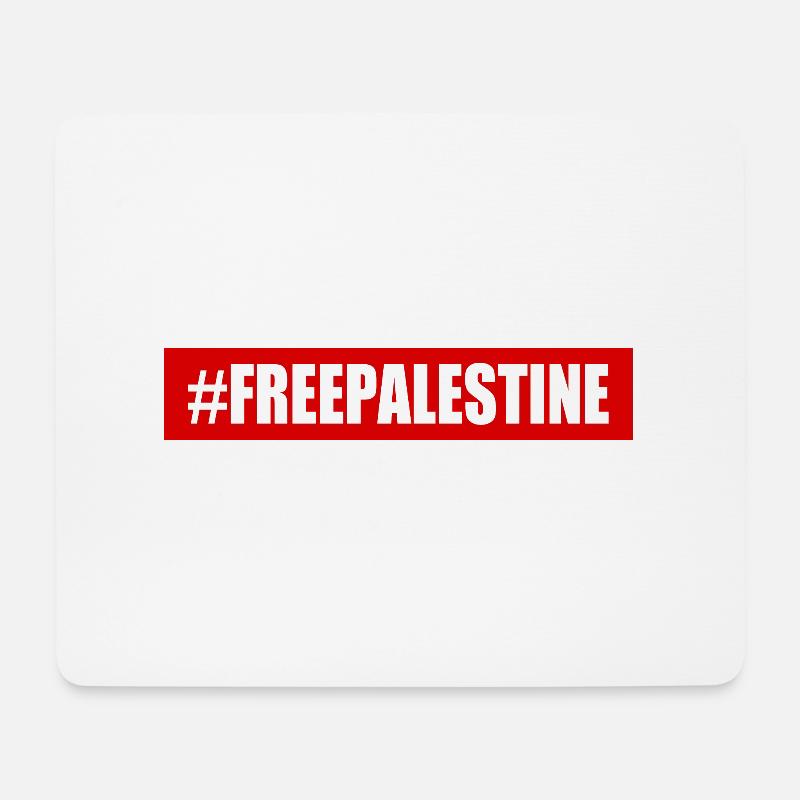 Free palestine - Mousepad (Querformat) - Weiß