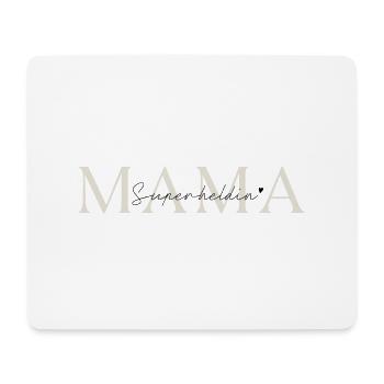 Mama Superheldin - Mousepad (Querformat) - Weiß - Vorne