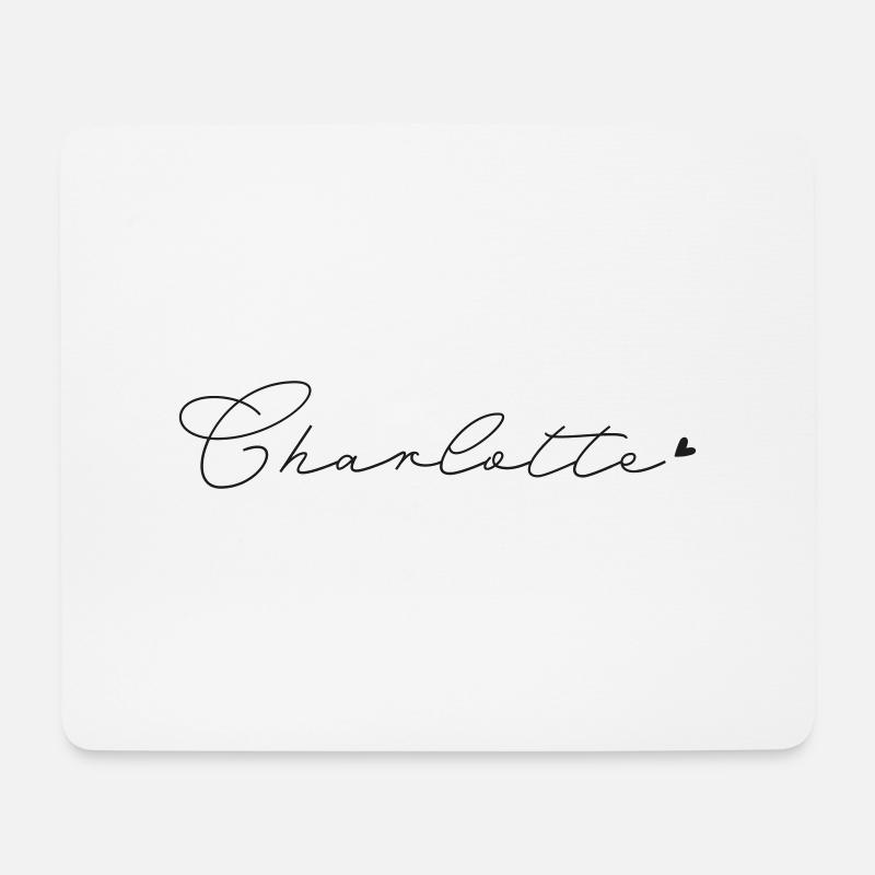 Name Charlotte - Mousepad (Querformat) - Weiß