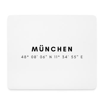 les coordonnées de Munich - Tapis de souris (format paysage) - blanc - Devant