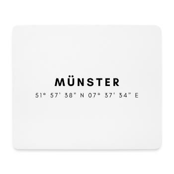 Münster coordinates - Mouse Pad (horizontal) - white - Front