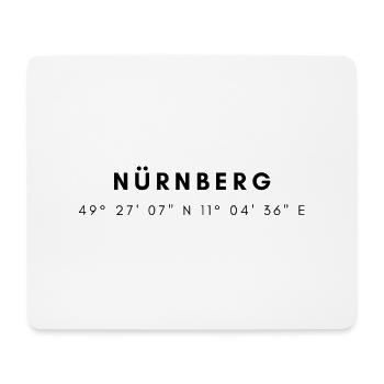 Nuremberg coordinates - Mouse Pad (horizontal) - white - Front