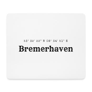 les coordonnées de Bremerhaven - Tapis de souris (format paysage) - blanc - Devant
