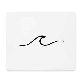 Vague vague Surf Eau Rat Surfer - Tapis de souris (format paysage) - blanc - Devant