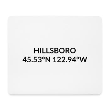 Hillsboro Oregon USA Koordinaten - Mousepad (Querformat) - Weiß - Vorne