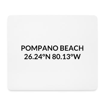 Pompano Beach, Floride, États-Unis Coordonnées - Tapis de souris (format paysage) - blanc - Devant