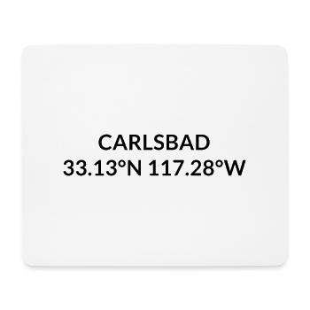 Carlsbad, Californie, États-Unis Coordonnées - Tapis de souris (format paysage) - blanc - Devant