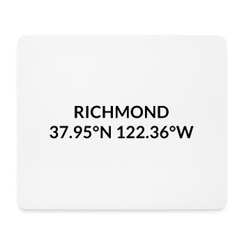 Richmond, California, United States Coordinates - Mouse Pad (horizontal) - white - Front