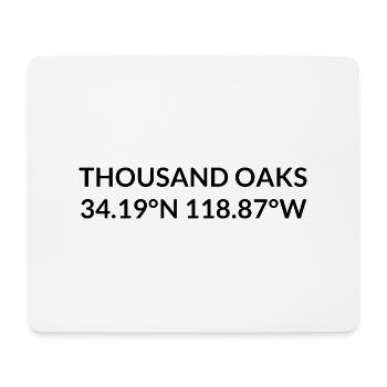 Thousand Oaks California USA Koordinaten - Mousepad (Querformat) - Weiß - Vorne