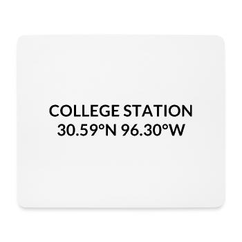 College Station Texas USA Koordinaten - Mousepad (Querformat) - Weiß - Vorne