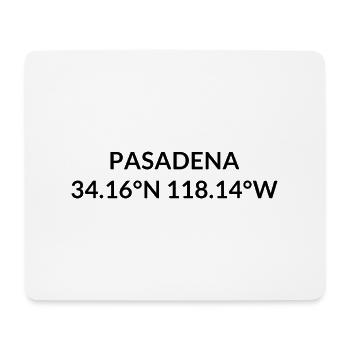 Coordonnées Pasadena, Californie, États-Unis - Tapis de souris (format paysage) - blanc - Devant