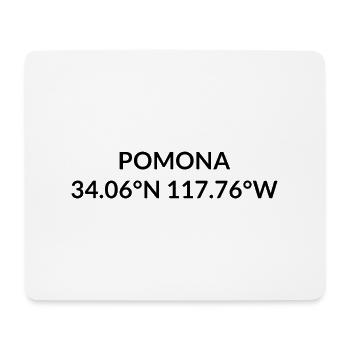 Coordonnées de Pomona, Californie, États-Unis - Tapis de souris (format paysage) - blanc - Devant