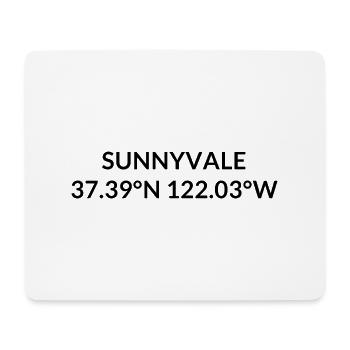 Sunnyvale, Californie, États-Unis Coordonnées - Tapis de souris (format paysage) - blanc - Devant