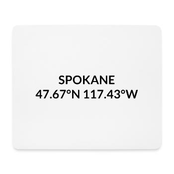 Spokane Washington USA Koordinaten - Mousepad (Querformat) - Weiß - Vorne