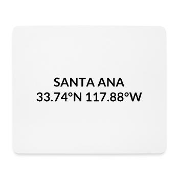 Santa Ana, Californie, États-Unis Coordonnées - Tapis de souris (format paysage) - blanc - Devant