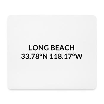 Long Beach California USA Koordinaten - Mousepad (Querformat) - Weiß - Vorne