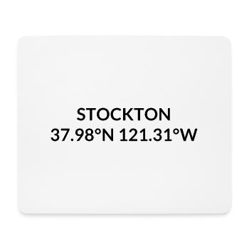 Stockton, California, United States Coordinates - Mouse Pad (horizontal) - white - Front