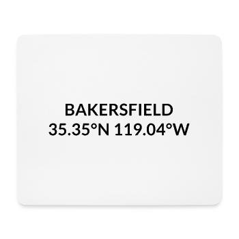 Bakersfield, California, United States Coordinates - Mouse Pad (horizontal) - white - Front