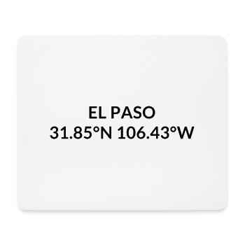 El Paso Texas USA Koordinaten - Mousepad (Querformat) - Weiß - Vorne
