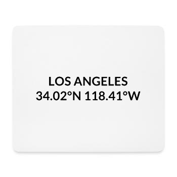 Los Angeles, California, United States Coordinates - Mouse Pad (horizontal) - white - Front