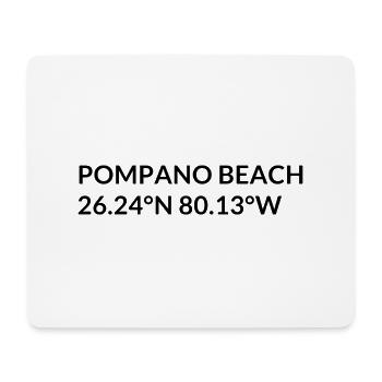 Pompano Beach, Floride, États-Unis Coordonnées - Tapis de souris (format paysage) - blanc - Devant