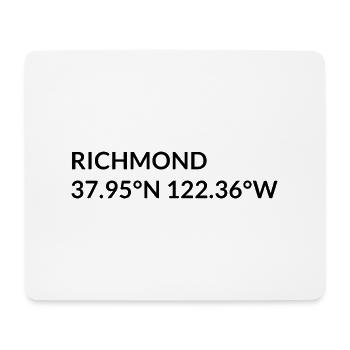 Richmond, California, United States Coordinates - Mouse Pad (horizontal) - white - Front