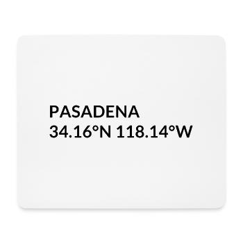 Pasadena, Californie, États-Unis Coordonnées - Tapis de souris (format paysage) - blanc - Devant