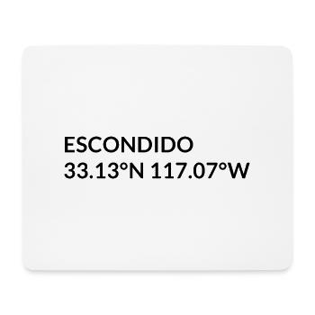Escondido, California, United States Coordinates - Mouse Pad (horizontal) - white - Front