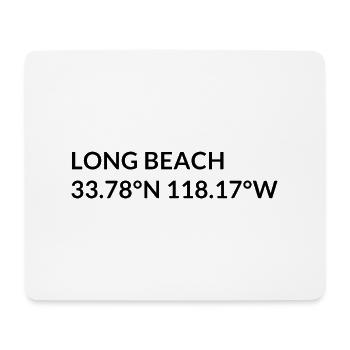 Long Beach California USA Koordinaten - Mousepad (Querformat) - Weiß - Vorne
