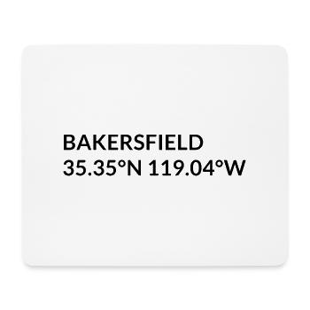 Bakersfield, California, United States Coordinates - Mouse Pad (horizontal) - white - Front