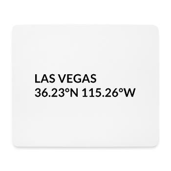 Coordonnées de Las Vegas, Nevada, États-Unis - Tapis de souris (format paysage) - blanc - Devant