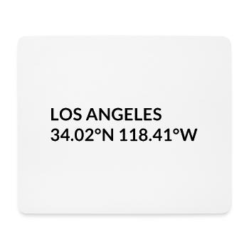 Los Angeles, California, United States Coordinates - Mouse Pad (horizontal) - white - Front