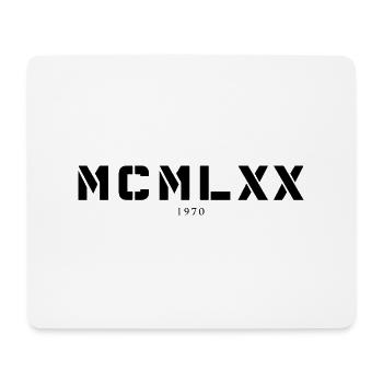 Roman numeral year of birth Made in 1970 - Mouse Pad (horizontal) - white - Front