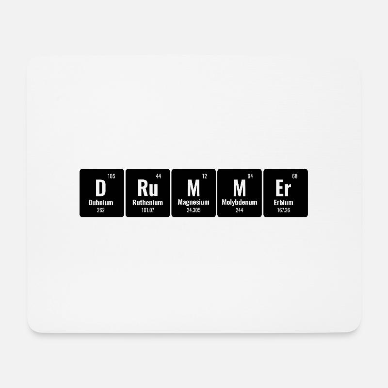 Periodisches System der Elemente Schlagzeuger Schlagzeug Schlagzeug Schlagzeug - Mousepad (Querformat) - Weiß