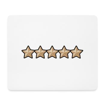 Fünf Gold Sterne, 5 stars, Gewinner, Sieger, Beste - Mousepad (Querformat) - Weiß - Vorne