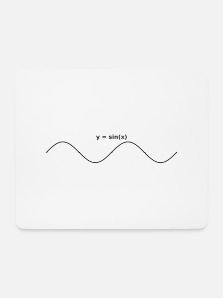sinus graph design - Mousepad (Querformat) - Weiß