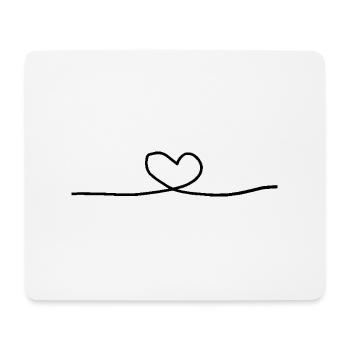 Drawn Heart Valentine's Day Gift - Mouse Pad (horizontal) - white - Front
