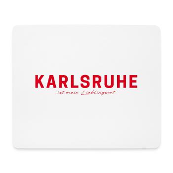 T-shirt Karlsruhe – parfait pour les fans et les amoureux - Tapis de souris (format paysage) - blanc - Devant