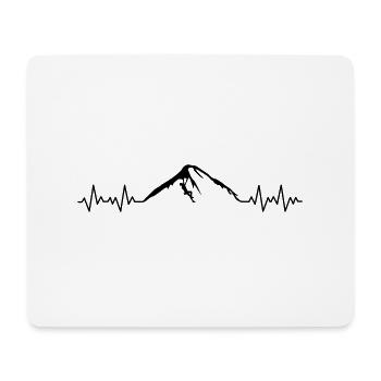 klettern berge EKG - Mousepad (Querformat) - Weiß - Vorne