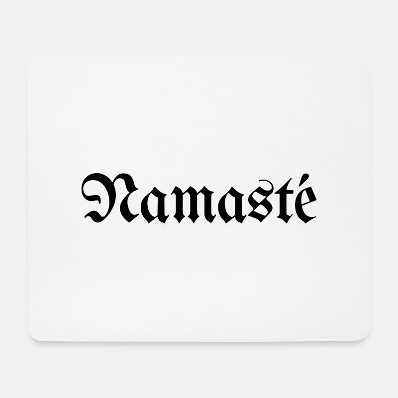 Namasté - Mousepad (Querformat) - Weiß